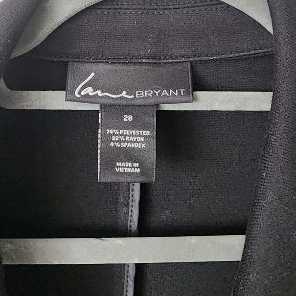 Black Lane Bryant Button Front Blazer - Picture 2 of 4